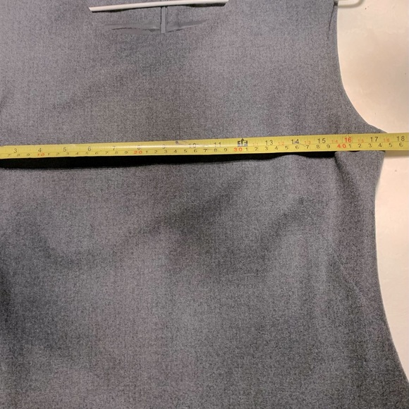 Beymen 96% wool gray sleeveless straight pencil style dress at knee Eu 44 US 12 - Picture 8 of 11